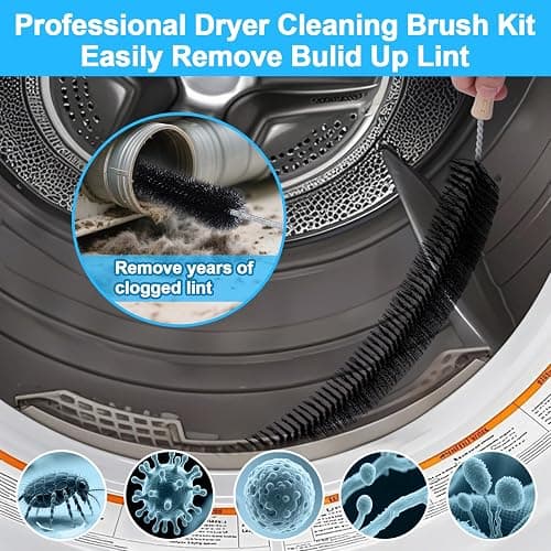 XANGNIER 5 Pack Dryer Vent Cleaner Kit,Flexible Dryer Lint Brush Vent Cleaner,Dryer Lint Trap Cleaning Tool,Laundry Room Essentials Lint Remover Accessories,Household Cleaning Tools thumbnail 5
