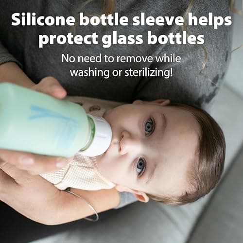 Dr. Brown’s Natural Flow® Anti-Colic Options+™ Narrow Glass Baby Bottles, 4-Pack, 8 oz /240 mL thumbnail 5
