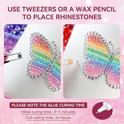 Bedazzling Kit 40 Colors 3mm Rhinestones Gems 32000pcs Nail Gems | bedazzling kit with glue and pen thumbnail 7