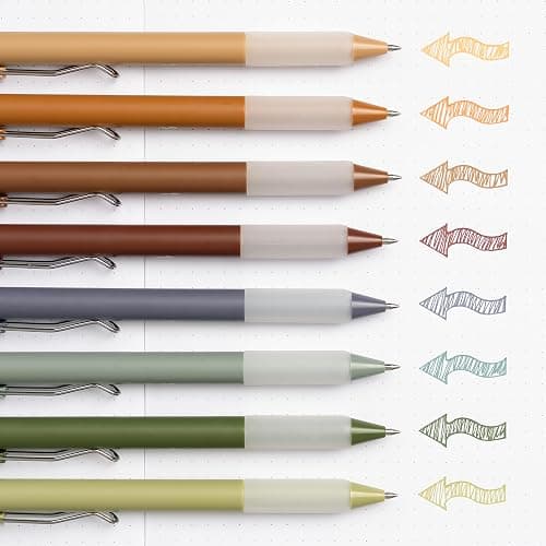 BLIEVE Gel Pens - Earthy, Matte Finish, Smooth Writing, No Bleed - For Journaling, Bible Notes, Drawing - Cute School Supplies, 8 Pack thumbnail 3
