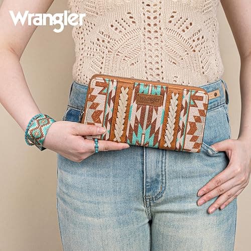 Wrangler Wallet Wristlet Aztec Clutch Long Purse Boho Credit Card Holder Wallet thumbnail 2