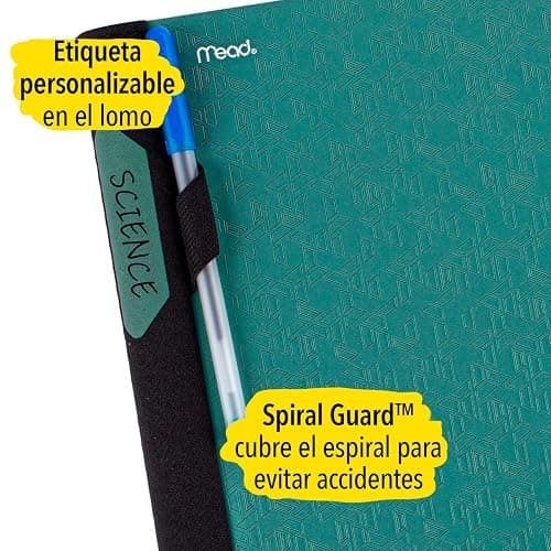 Five Star Advance Spiral Notebook + Study App, 5 Subject, College Ruled Paper, 8-1/2" x 11", 200 Sheets, Spiral Guard, Movable Tabbed Dividers, Seaglass Green (73148) thumbnail 6
