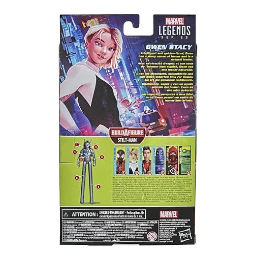 Hasbro Marvel Legends Series Spider-Man: Into The Spider-Verse Gwen Stacy 6-inch Collectible Action Figure Toy, with Spider-Ham Mini-Figure thumbnail 4