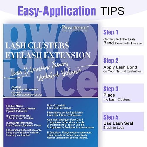 Lash Extension 280pcs Individual Lashes DIY Eyelash Extension Lash Clusters 40D 9-16mm Mix D Curl Eyelash Clusters Extensions Self Application at Home (40D-D-9-16MIX) thumbnail 7
