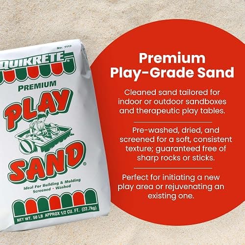 Quikrete Sandbox Play Sand – Outdoor Kids Filtered Playsand for Sand Box – Screened, Washed and Dried Tan Color - 50 Pounds thumbnail 4