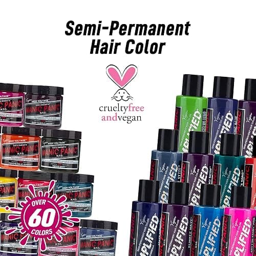 MANIC PANIC Classic Purple Haze Semi Permanent Hair Color - Warm Dark Purple Hair Dye for Women & Men That Lasts 4-6 Weeks - Vegan, Ammonia & Cruelty-Free - Create & Mix Custom Shades (4oz) thumbnail 7