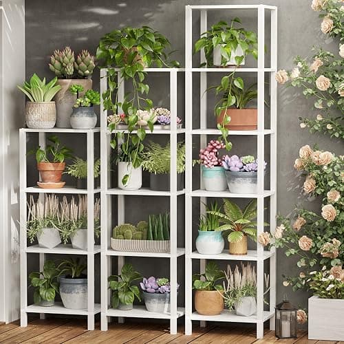 TUTOTAK Bookshelf, 6-Tier Tall Book Shelf, Narrow Bookcase for Small Space, DIY Stackable Bookshelf, for Living Room, Office, Study, Entryway, Industrial, White BS01BW006 thumbnail 8
