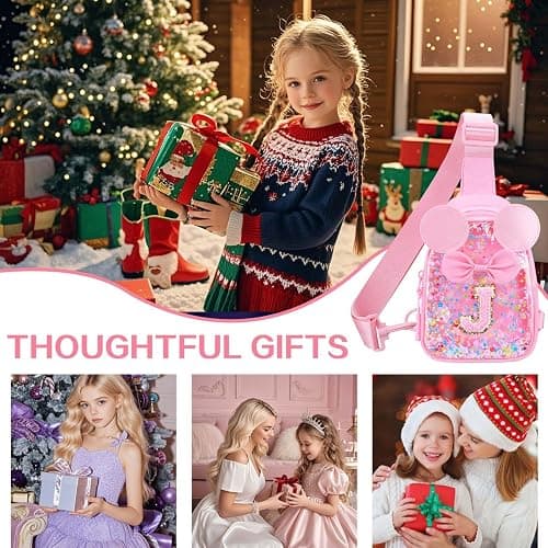 Initial Sling Bag for Girls - 2-7 Year Old Girl Birthday Gifts, Clear Letter Small Crossbody Bag Purses Toddler Kid Gifts Stuff Pink Z thumbnail 9