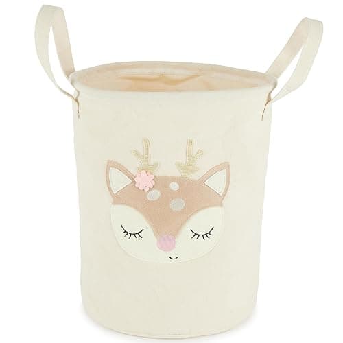 Bieco Panier à Linge Bebe Chevreuil Ella | Paniers à Linge | Laundry Basket | Corbeille a Linge Pliable Panier Linge Panier à Linge Enfant Panier Rangement Enfant Panier a Linge Bebe Panier Linge Bebe - Image 1