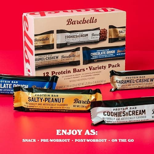 Barebells Protein Bars Variety Pack - 12 Count, 1.9oz Bars - Protein Snacks with 20g of High Protein - Chocolate Protein Bar with 1g of Total Sugars - Perfect on The Go Protein Snack & Breakfast Bars thumbnail 4