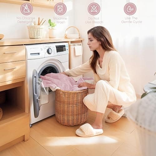 Electric Heated Blanket Full Size 72"x84" - Flannel & Sherpa Fabric Dual-Sided, 6 Heat Settings & 1-10 Hours Auto Off, Soft & Cozy Warming Throw for Home, Office, or Bed, Machine Washable, Light Pink thumbnail 6