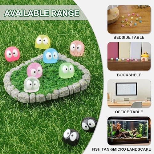 RAPUDA Cute Luminous Soot Sprites,35 Pcs Automotive Interior Decoration Accessories for Car Rearview Mirror and Dashboard,Cute Anime Decor for Home Garden Office,Funny Ornament Gifts(Multicolour) thumbnail 7