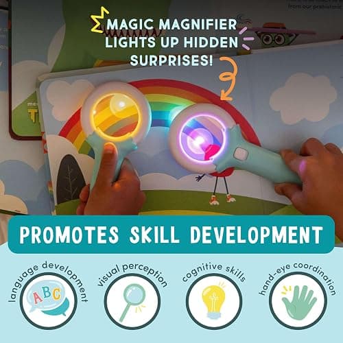 Glo Pals Light Up Bundle Bath Toy, Book, 2 Light Cubes & 1 Magic Magnifier | Water-Activated Light-Up Blair Character & Cubes Bath & Pool Toys, Interactive Book With Magic Magnifier, Batteries Included thumbnail 4