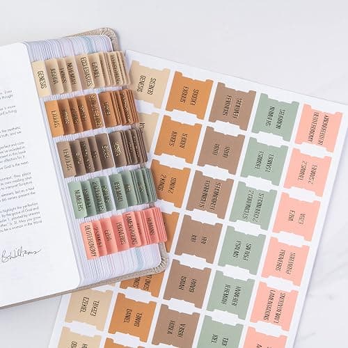 DiverseBee Laminated Bible Tabs (Gold Embossed Lettering), Bible Journaling Supplies, Bible Book Tabs, Christian Gift, 73 Bible Tabs for Women and Men, Includes 4 Blank Tabs (Meadow) thumbnail 7