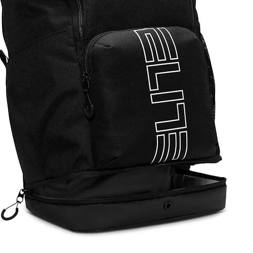 Nike, Unisex, Varsity Elite Backpack (32L), Black/Black/Metallic Silver, One Size thumbnail 6