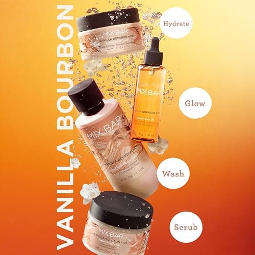 MIX:BAR Vanilla Bourbon Glowy Body Oil for Women, Soothe, Soften & Smooth Dry Skin, with Jojoba & Avocado Oil, Paraben Free, Vegan, 4oz thumbnail 3