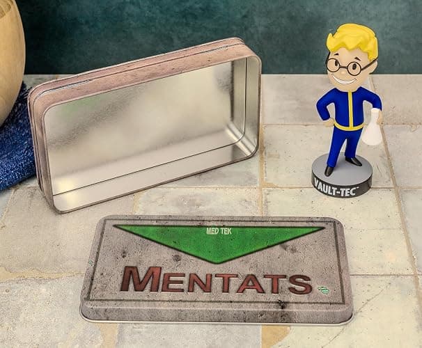 Toynk Fallout Mentats Storage Tin Replica | Metal Trinket Dish Organizer For Jewelry, Accessories, and More thumbnail 7