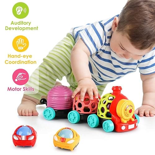 iPlay, iLearn Baby Toy Train, Infant Soft Cars for 6-12 Month Boy, Musical Push N Go Truck, Toddler Sensory Ball Rattle, Development Grasp Babies Birthday Gift 7 8 9 10 11 18 Month 1 2 Year Old Girl thumbnail 8