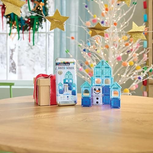 MAGNA-TILES microMAGS Winter Wonder Travel Set 26-Piece Magnetic Construction Set, The Original Magnetic Building Brand thumbnail 2