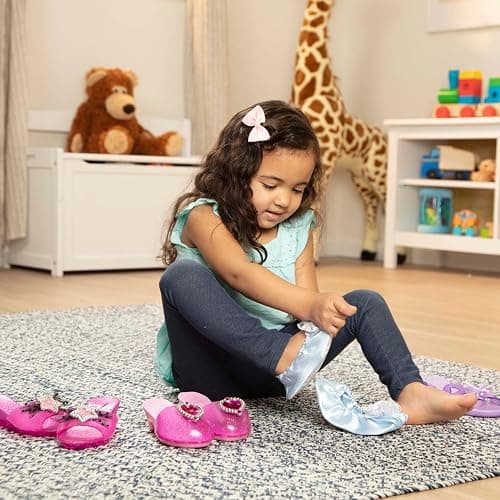 Melissa & Doug Costume Role Play Collection - Step in Style! Dress-Up Shoes Set (4 Pairs) thumbnail 2