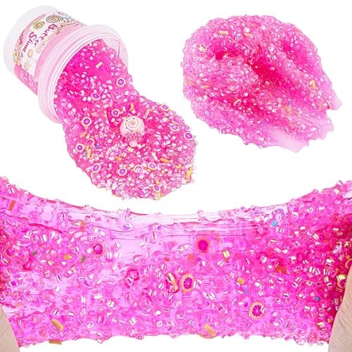 Okaybee Pink Bingsu Slime, Non-Sticky Glimmer Crunchy Slime, Slimes Party Favors for Kids, Slimes Sensory Experience Toys, Birthday Easter Halloween Girls BoysTeens Gift thumbnail 3