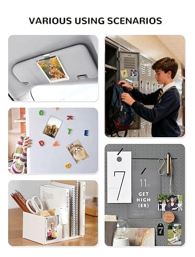 4 Pack Car Picture Holder, Clear Acrylic Magnetic Car Photo Holder, Horizontal & Vertical Photo Car Visor Photo Clip, Personalized Car Picture Frame, Suitable for Adding Family, Personal or Pets Photos thumbnail 6