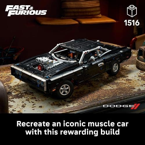 LEGO Technic Fast and Furious Dodge Charger R/T Car 42231 | Building Sets for Adults, Ages 18+, Highly Detailed Model Car Kit for Display, 1516 pieces, Gift for Fans of the Movie thumbnail 3