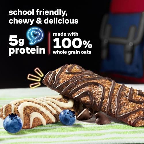 KIND Kids Granola Bars Variety Pack, Gluten Free, Low Sodium, Peanut and Tree Nut Free Snacks, Chocolate Chip, Blueberry Muffin, 5g Protein, 10 Count thumbnail 7