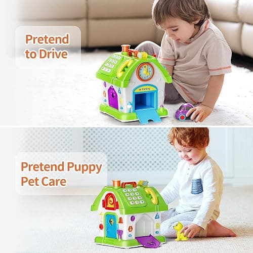 Talkfun Montessori Toy for 1 Year Old Girl Boy Gifts, Musical Baby Toy 9-12-18 Month, Bilingual Educational Toddler Toy Age 1-2, First Birthday Gift for 1 Year Old Girl Boy (Green) thumbnail 6