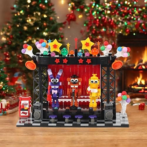 Spaciolo Five Nights Stage Toy Building Sets -Compatible with Lego Monster Scene, Bear, Rabbit & Chicken Performing on Stage, Horror Game-Inspired Spooky Toy for Fans and Collectors thumbnail 7