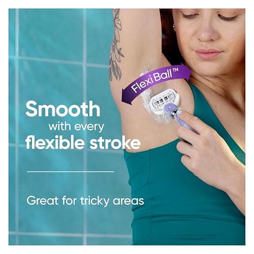 Gillette Razor for Women, Venus Razors Extra Smooth Contour, 5-Blade Cartridges, 1 Handle + 4 Refills + Pivoting Head + Shower Holder thumbnail 5