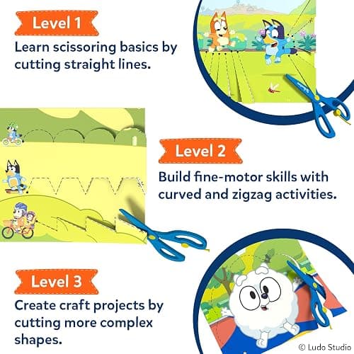 Skillmatics Snip Snip Bluey, Scissor Skills Toy, Felt Craft, Gift for Kids | Cutting Activity Book for Preschool, Safety Scissors, Fine Motor Skills, Screen-Free Learning, Boys & Girls Ages 3, 4, 5 thumbnail 4
