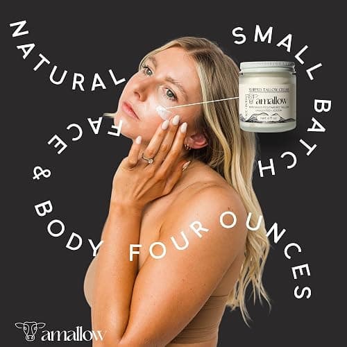 Amallow 100% Grass Fed Beef Tallow for Skin Care - Face + Body - Whipped Moisturizer for Sensitive Skin - Natural Lotion, 4 FL. oz. (Unscented + Jojoba Oil) thumbnail 5