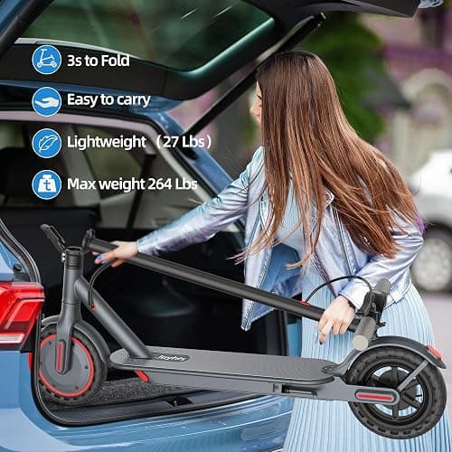 Electric Scooter Adults, Powerful 350W E-Scooter, Max 19 Mph & 15-19 Miles Range Scooters, Folding Scooters with 8.5" Solid Tires, Commuting Scooter Kick Scooter with APP Control (Seats Optional) thumbnail 5