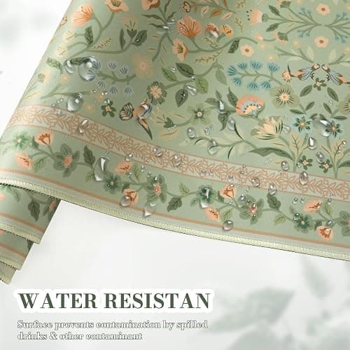 iCasso Desk Mat for Keyboard and Mouse, Large Mouse Pad, Desk Pad Mat, Anti-Slip Big Mousepad with Stitched Edges for Computer Desktop(Light Green) thumbnail 5