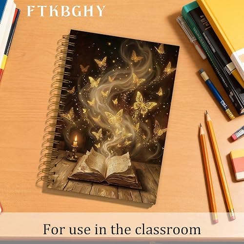 FTKBGHY Fantasy Reading Journal Notebook, Book Lover Gifts Notebooks for Note Taking, Bookish Bookworm Gifts, Dark Academia Butterfly Book Journal, 5.5x8.3 Inch thumbnail 5
