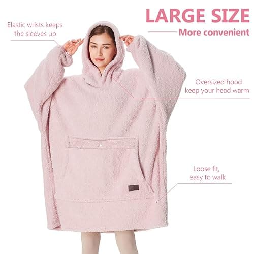 Catalonia Oversized Blanket Hoodie Sweatshirt, Wearable Lounging Fleece Pullover, Gift for Adults Women Men Kids Wife thumbnail 5