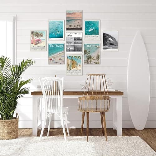 Uniro Coastal Cowgirl Decor Aesthetic, Coastal Granddaughter Room Decor, Trendy Beachy Wall Decor Beachy Summer Poster Poster Pictures, Retro Newspaper Beach Wall Art Prints Preppy Surf Up Posters for Teen Girls Room Decor, Dorm Bedroom Apartment- UNFRAMED thumbnail 5
