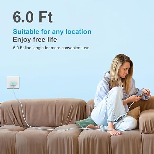 USB C Charger for iPhone 17/16/15[MFI Certified] 20W iPhone Fast ChargerBlock with 6FT 2Pack USB C Cable foriPhone 17/17 Pro Max/16/16 ProMax/15 Series thumbnail 7