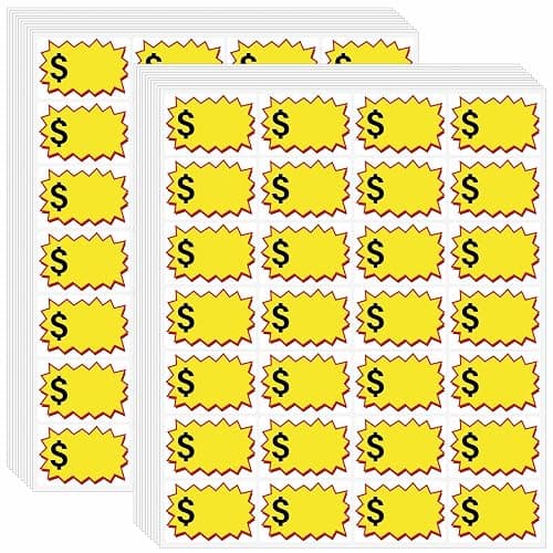 560 Pcs Garage Sale Stickers, Removable Yard Sale Price Stickers, Garage Sale Signs & Price Tags with Space to Write, Waterproof Oil Proof Anti-Wear Price Tag Stickers for Flea Market(2.25" x 1.5") - Image 1
