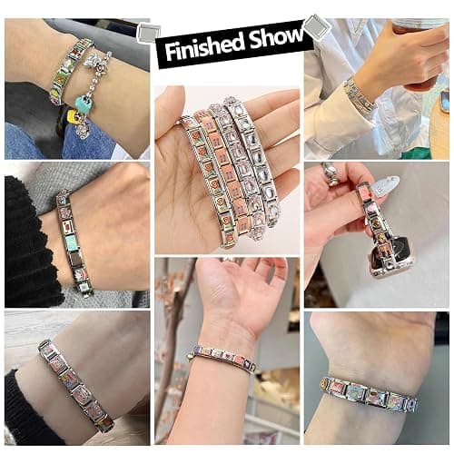 papasgix Italian Charm Bracelets, Italian Charm Bracelet Links, 9mm Stainless Steel Italian Charms, Detachable Personalized thumbnail 6