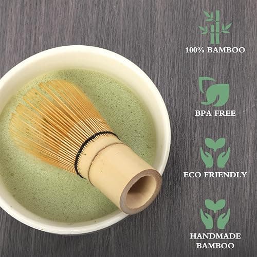 Bamboo Matcha Whisk Traditional Japanese Matcha Whisk Handcrafted Chasen for Matcha Powder Bamboo Whisk for Authentic Matcha Tea Ceremony Tea Preparation thumbnail 4