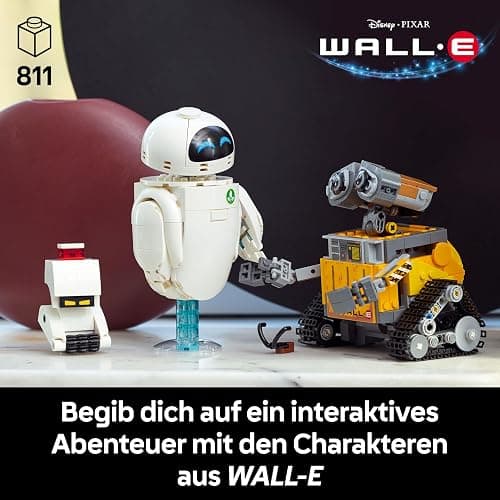 LEGO ǀ Disney and Pixar Wall-E und EVE - Modellbau für Erwachsene - aus Steinen gebaute Roboter mit M-O & Hal Figuren - DIY Deko - Sammlerstück & Geschenk für Fans - 43279 thumbnail 4