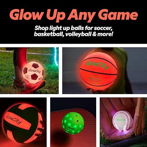 GlowCity Glow in The Dark Football - Size 3/6 Light Up Ball Gifts for Kids, Teens & Adults - Bright Football for Night Outdoor Games - Sports Birthday Gift Ideas for Boys Ages 6 7 8 9 10 11 12 13 14 thumbnail 9