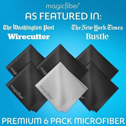 MagicFiber Microfiber Cleaning Cloth, 6 Pack - Premium Cloth for Glasses, Lens, Screens & More thumbnail 3