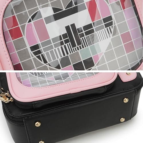 fancybag Women TV Shape Ita Bag Pink Television Shoulder Bag Design Ita Backpack Unique female Clear Window Anime Pins Display Crossbody Bag thumbnail 7