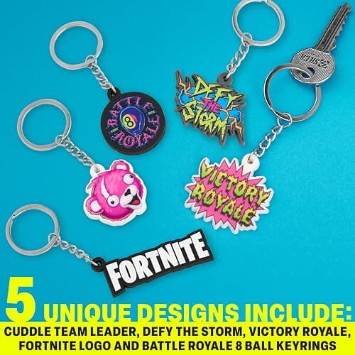 Fortnite Pack of 5 Keychain for Teens, Men, Keychains Accessories for Backpacks, Bags, Collectibles, Cute Key Chain Keyrings Set, Gifts for Gamers thumbnail 5