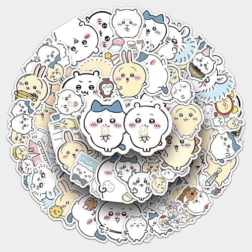 50 Packs Chiikawa Stickers Water Bottles Laptop Phone Motorcycle Computer Guitar Skateboard Hydroflasks Chiikawa Vinyl Sticker Waterproof Aesthetic Trendy Decals for Teens Girls Adults thumbnail 5