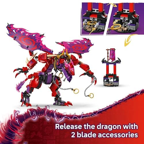 LEGO NINJAGO Thunderfang Dragon of Chaos Building Toy for Kids Ages 8+ - Dragon Rising Playset with 6 Minifigures and Poseable Figure - Birthday Gift Idea for Boys and Girls - 71832 thumbnail 4