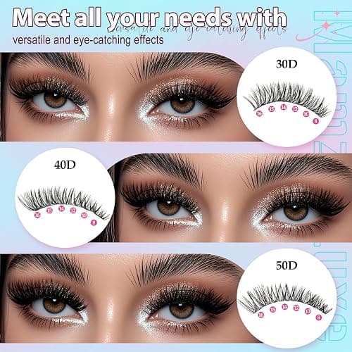 Lash Clusters Kit 708Pcs Individual Cluster Lash Extensions Kit 30D+40D+50D+60D+80D+100D Wispy Eyelash Clusters with Lash Bond and Seal and Tweezers 10-16mm 6 Styles Mix Lashes Clusters Kit thumbnail 3